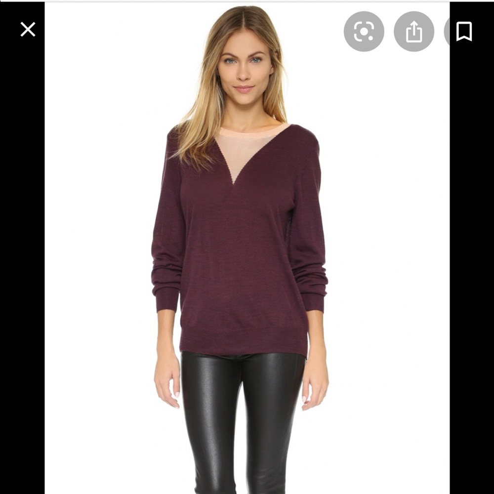 Opening Ceremony maroon cutout sweater small NWT - Picture 3 of 12